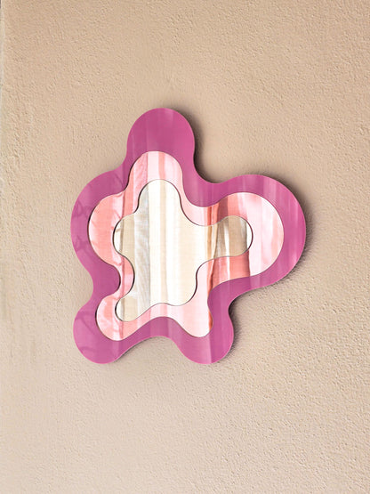 Pastel Pink Irregular Mirror