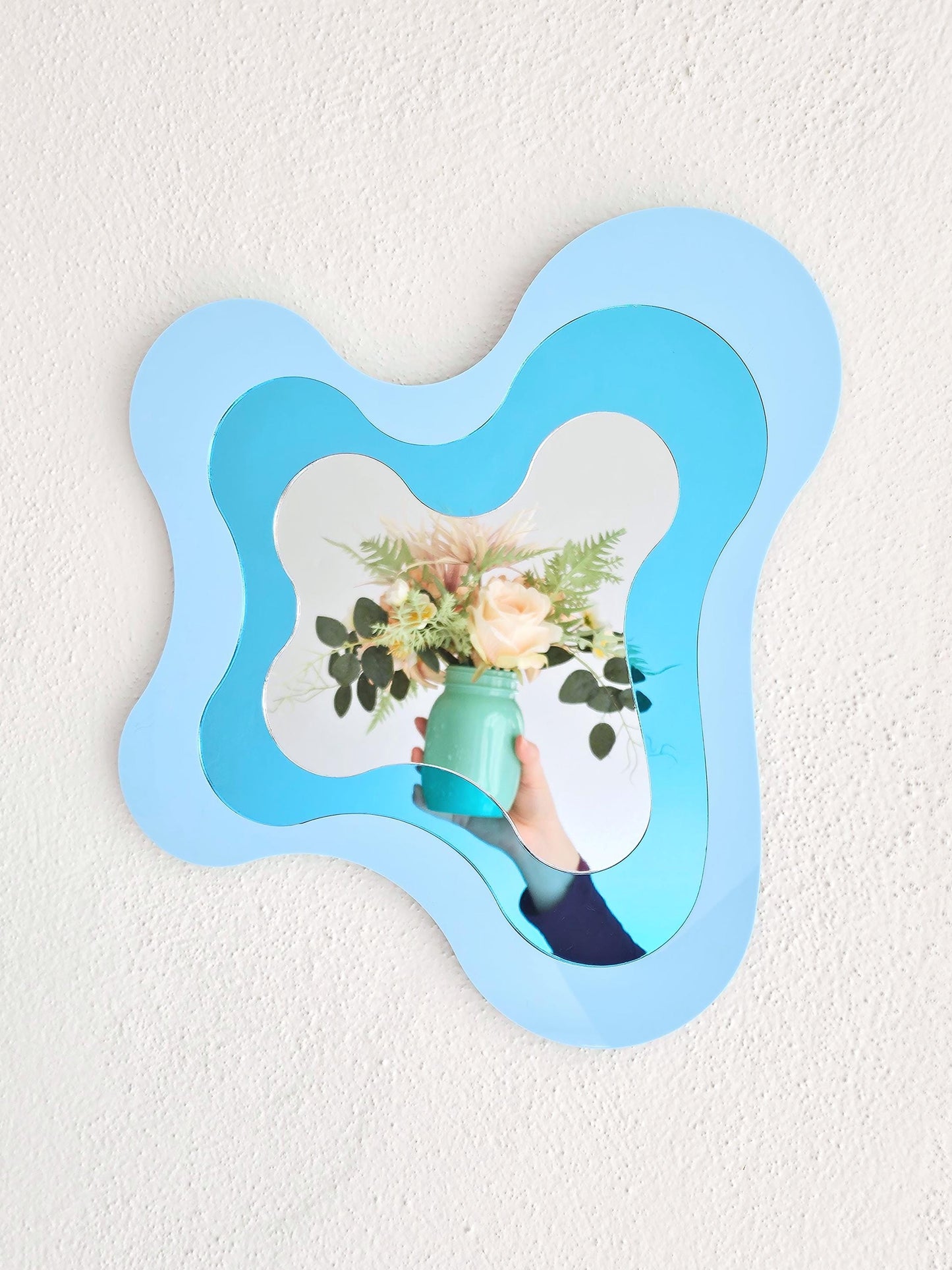 Pastel Blue Irregular Mirror