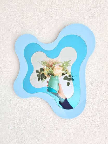Pastel Blue Irregular Mirror