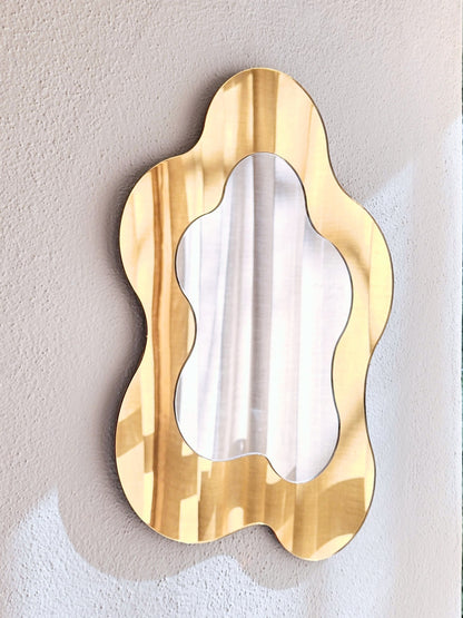 The Gold Wavy Mirror
