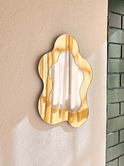 The Gold Wavy Mirror