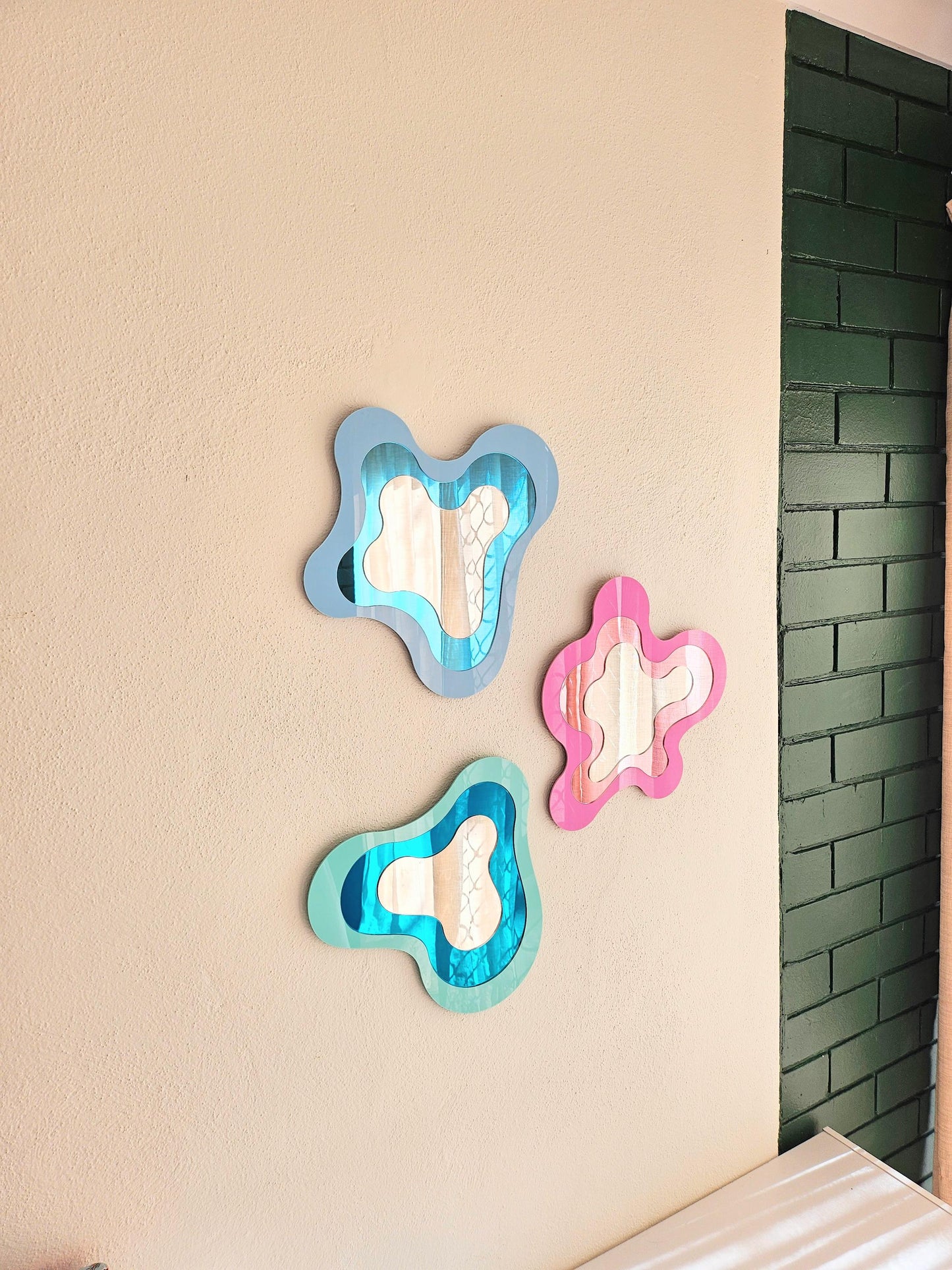 Pastel Green Irregular Mirror