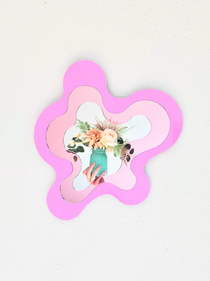 Pastel Pink Irregular Mirror