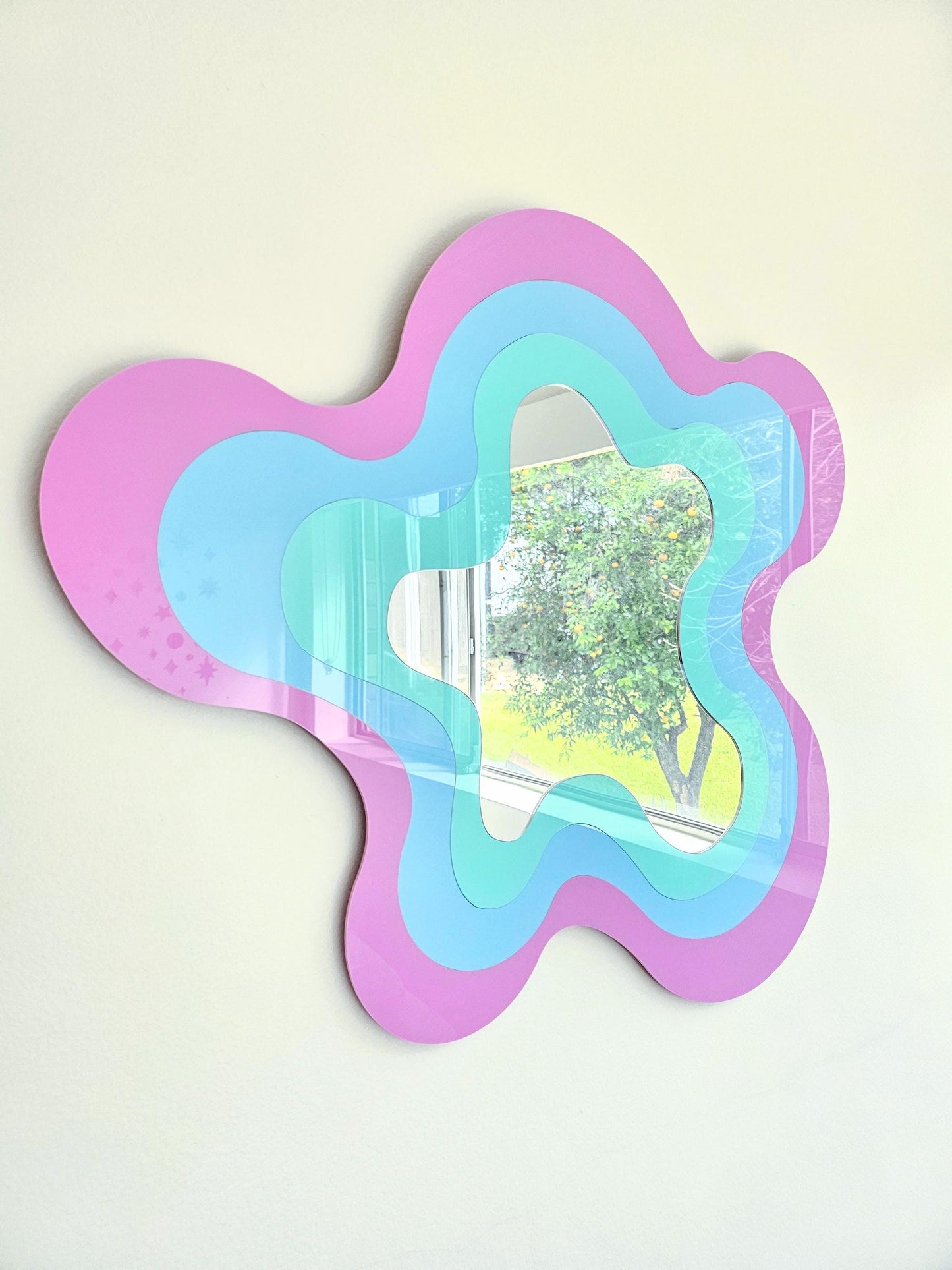 Rainbow Pastel Irregular Mirror