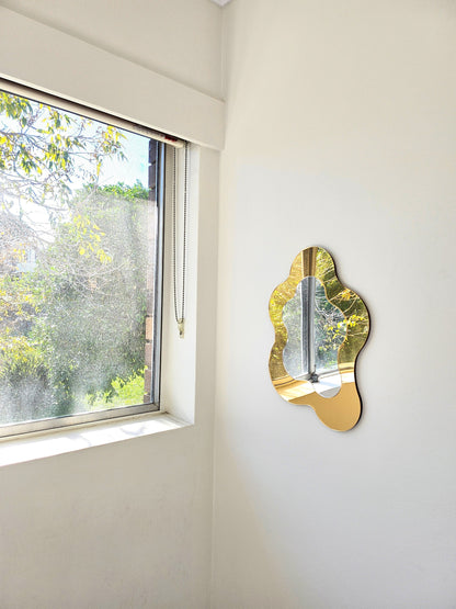 The Gold Wavy Mirror
