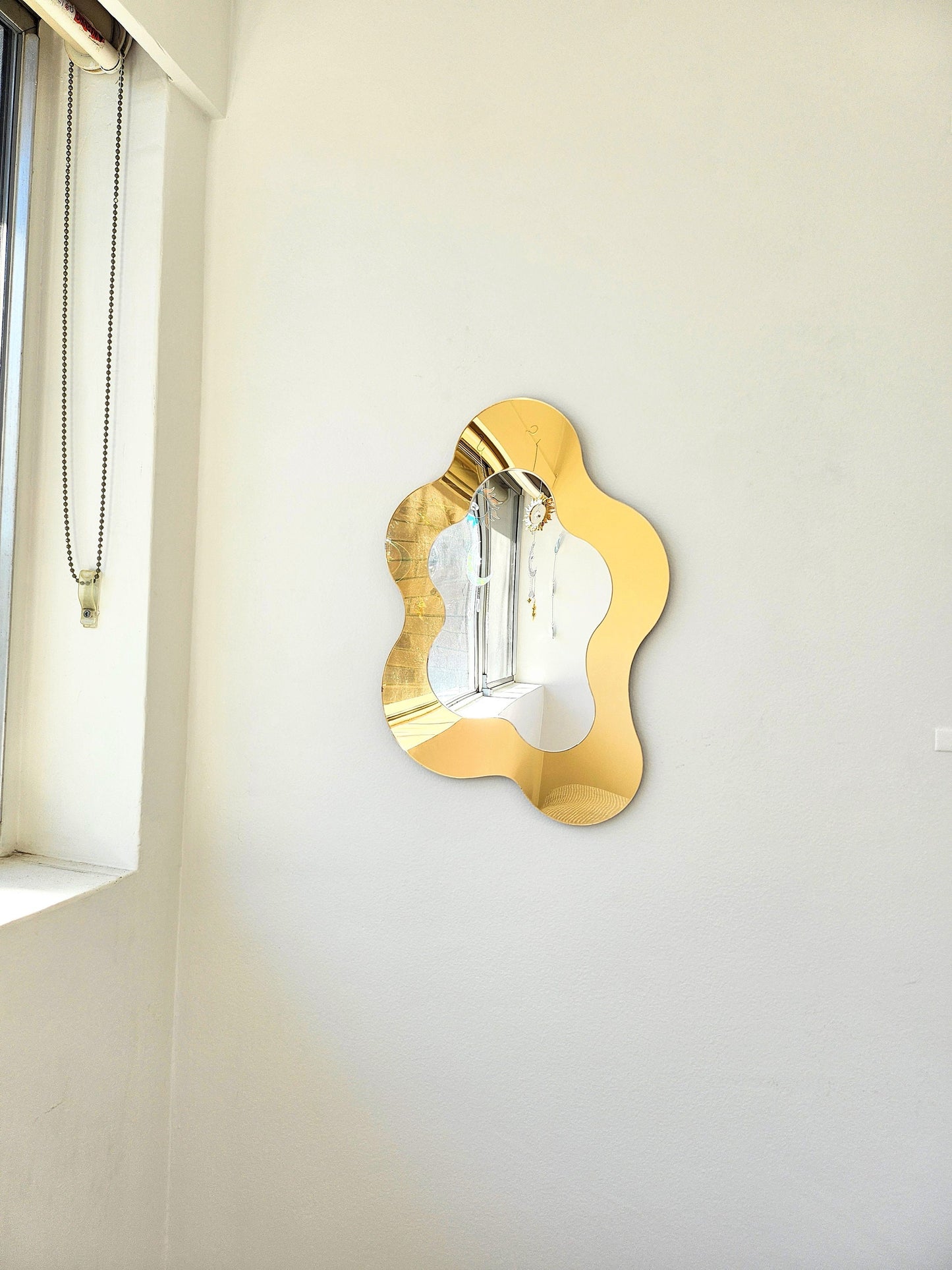 The Gold Wavy Mirror