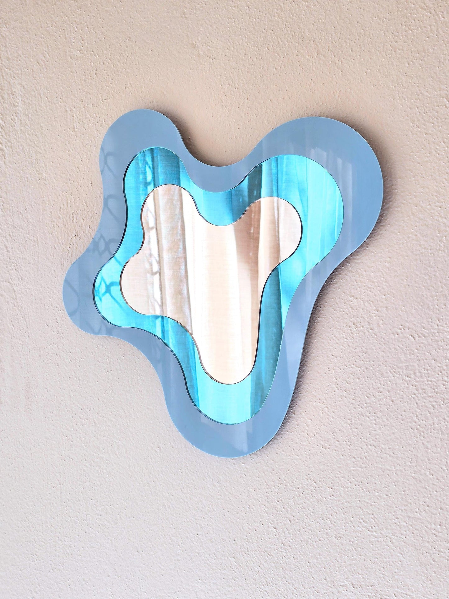 Pastel Blue Irregular Mirror
