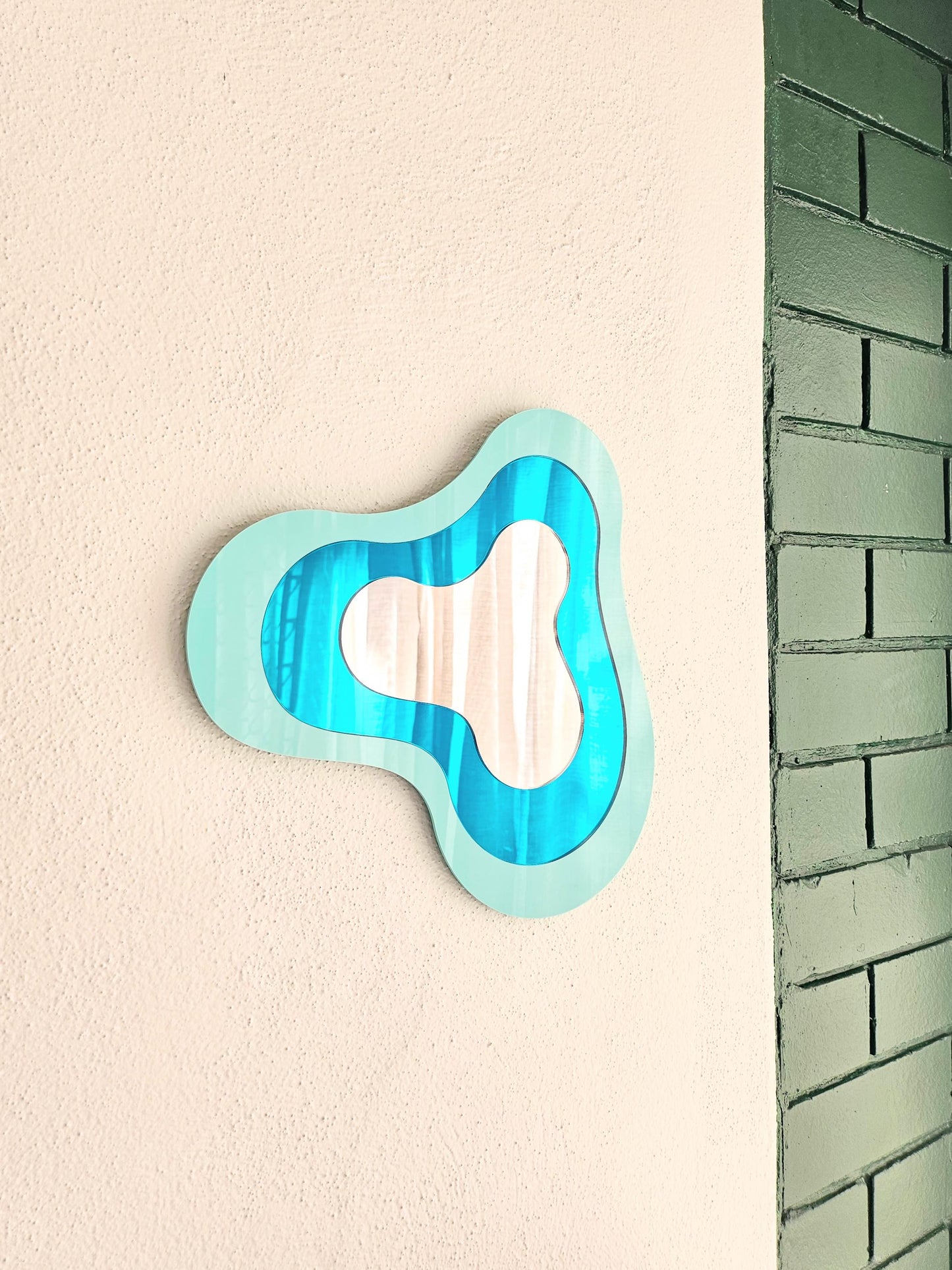 Pastel Green Irregular Mirror