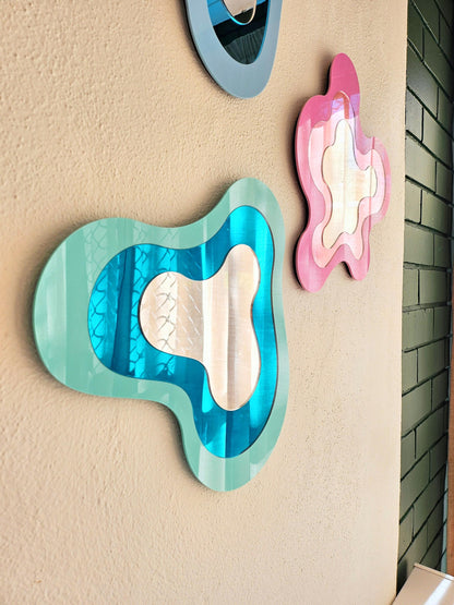 Pastel Green Irregular Mirror