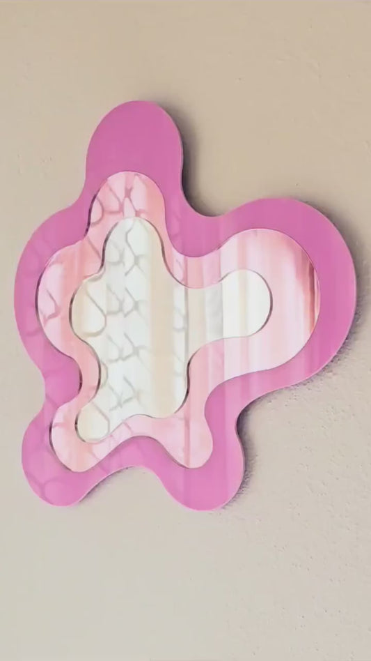Pastel Pink Irregular Mirror