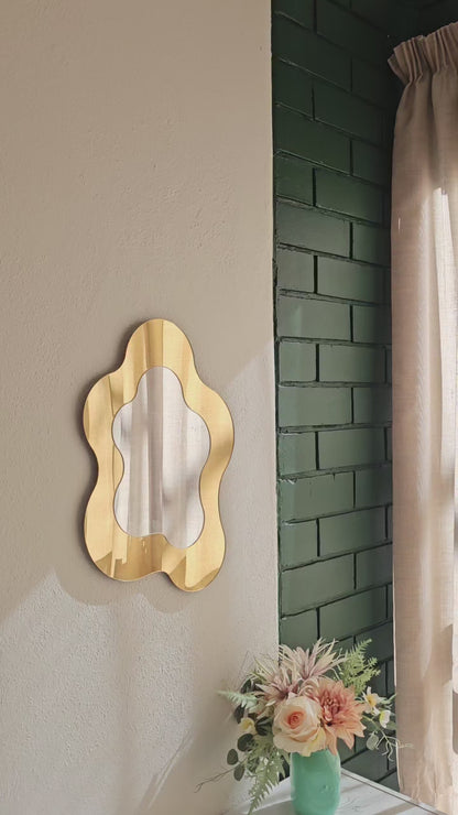The Gold Wavy Mirror